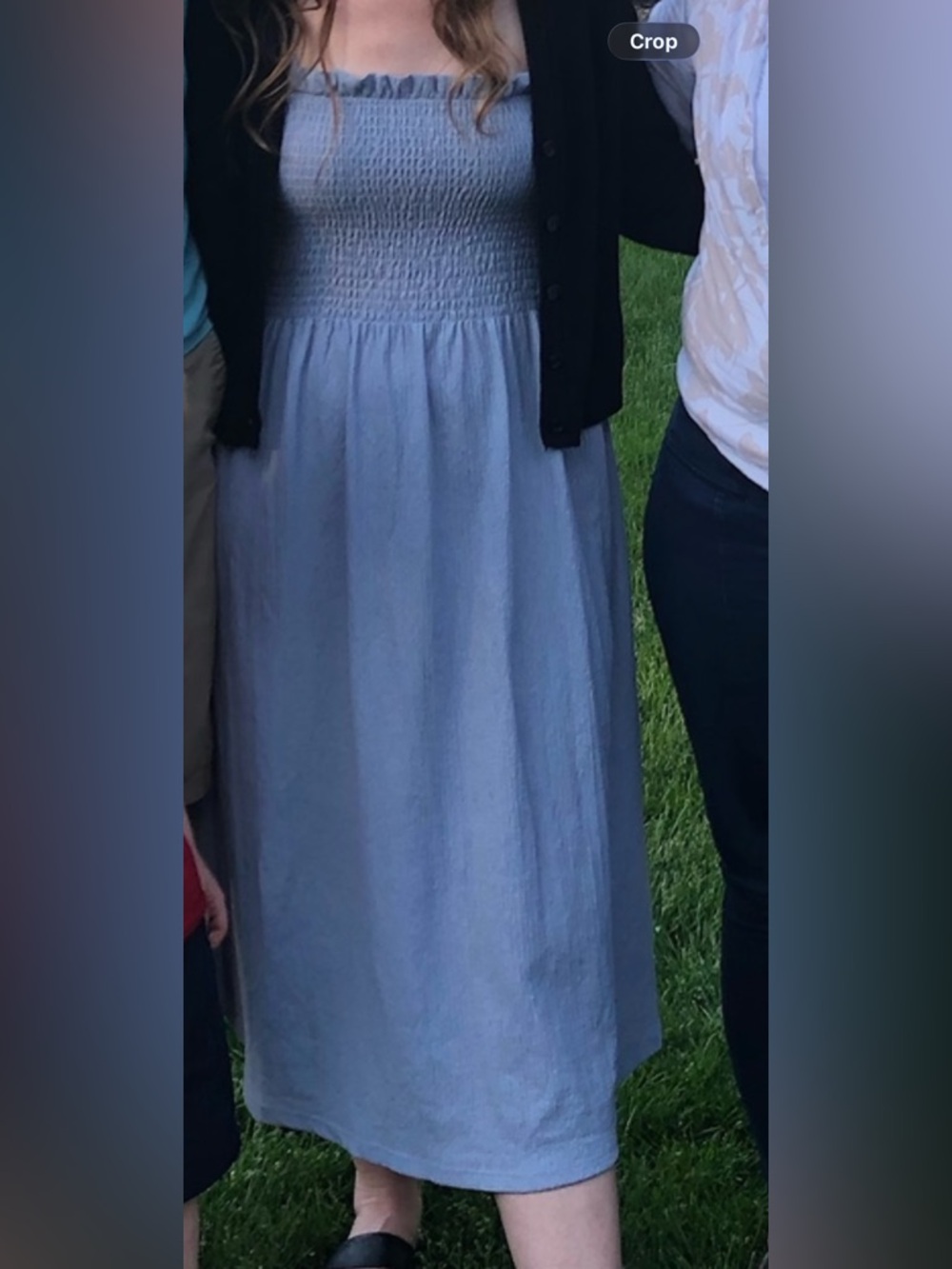 H&M light blue Smocked Top